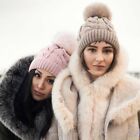 Women Fashion Thicken Wool Knitted Hats Pompom Beanie Cap Warm Winter Hat HOT
