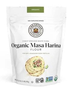 Masa Harina, Organic No GMO Finely Ground White Corn, Gluten Free, 2 lb - Picture 1 of 7
