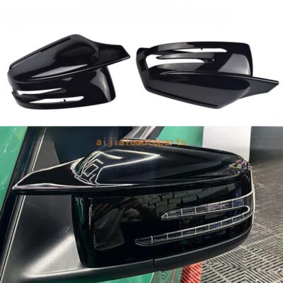 M-Style Gloss Black Side Mirror Cover Cap For Mercedes Benz W204 W176 W246 — 第 1/4 张图片