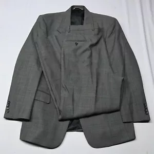 Vtg 90s Evan Piccone 42R 34x32 Gray Glenn Check Wool Mens Jacket Pants Suit - Picture 1 of 12