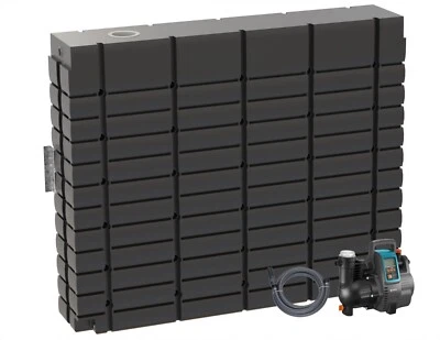 Regenwassertank 2000 Liter ThinTanks oberirdischer schmaler Wandtank + Pumpe - Bild 1 von 4