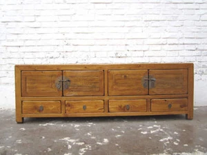 Asien Lowboard TV Kommode hellbraun Vintage Style.Luxury Park - Bild 1 von 5