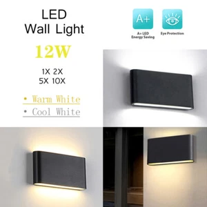 NEW LED Wall Light Waterproof Outdoor Up/Down Lamp Exterior lights Yard Modern - Picture 1 of 14