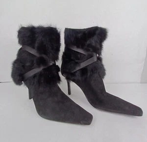 Nine West Women's High Heel Boots Black Mult Suede Size 8 M - Picture 1 of 12