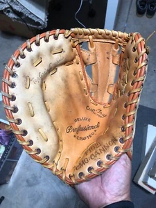Vtg MITT GLOVE CMG Cannon Deluxe Pro Model F1021 USA Rare Cowhide LHT - Picture 1 of 5