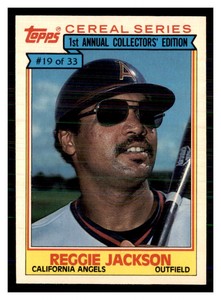 1984 Topps Cereal Series Baseball Reggie Jackson #19