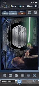 Topps Star Wars Digital Card Trader Silver Qui-Gon Jinn Medallion Insert - Picture 1 of 1