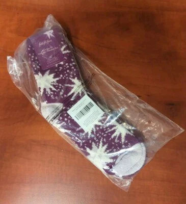 NUEVO Fab Fit Divertidos Calcetines Difusos 2 Pares de CALCETINES SUAVES MORADOS Y ESPONJOSOS TALLA 6-10 Foto 1 de 2