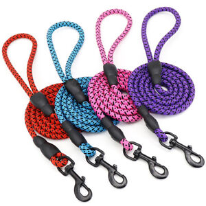 Braided Strong Nylon Rope Lead Pet Cat Dog Walking Lead Lead for Labrador Pink