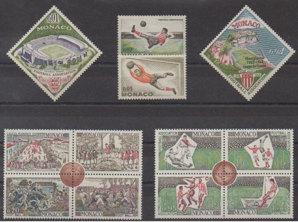 MONACO YVERT 620 - 631 " FOOTBALL SET 12 STAMPS 1963 " MNH VF - Image 1 of 1