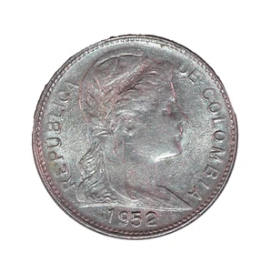 1952 COLOMBIA 1 CENTAVO - CIRCULATED - KM275a - Picture 1 of 2