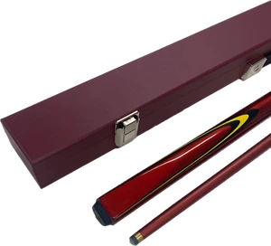 Cuemaster BURGUNDY Metallic Pool Snooker Billiard Cue and Burgundy Cue Case - Picture 1 of 2
