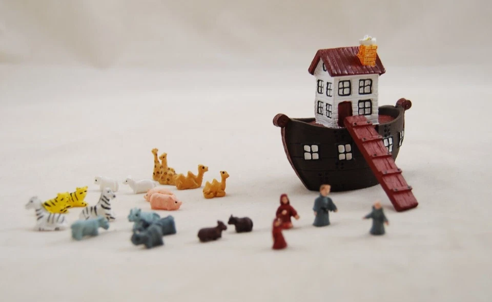 Juguete - NOAH'S ARK T8001 Juego de 25 piezas escala 1/12 casa de muñecas miniatura Foto 1 de 4