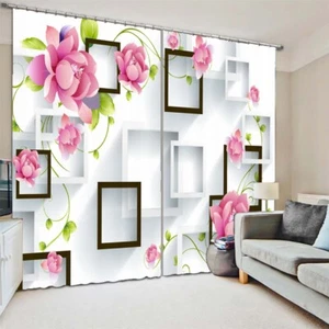 Early Puberty Petal 3D Curtain Blockout Photo Printing Curtains Drape Fabric - Picture 1 of 12