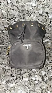 Prada Drawstring Bucket Bag Tessuto Small Broken Strap - Picture 1 of 17
