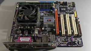 ECS 761GX-M754 3.0A SiS 761 GX MicroATX AMD MB w/AMD Sempron CPU w/2GB Ram - Picture 1 of 4