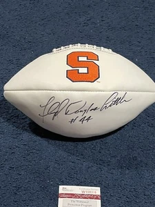 Rare Floyd Douglas Little Signed Syracuse Logo Football, JSA W Full Name Broncos - Picture 1 of 2