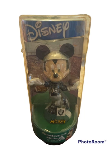 Oakland Raiders MICKEY MOUSE Bobble Head 2003 Disney Special Edition NEW In Pack Cover