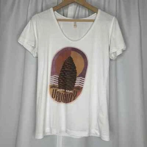 Gorman Organic Cotton Uruguay Print T-Shirt Top Size 12 Short Sleeve Casual - Picture 1 of 12