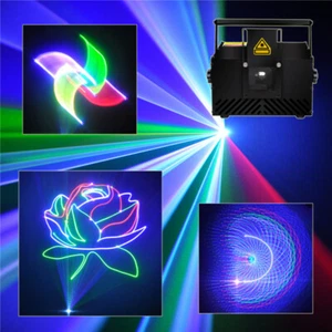 3D 1W RGB Animation Laser Projector Light DMX ILDA DJ party Club Stage Lighting - Picture 1 of 12