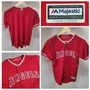 LA Angels of Anaheim Jersey Youth Large Red Majestic Cool Base Embroidered MLB - Picture 1 of 20
