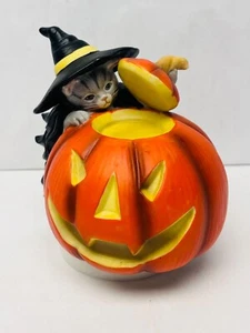 Kätzchen Gurke Hexe Halloween Spieluhr Kürbis spielt rosa Panther Schmid BIN B - Bild 1 von 18