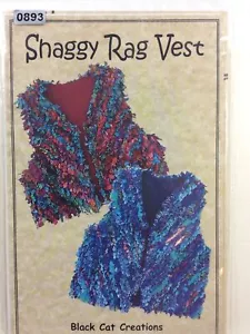 Black Cat Creations Crafts Shaggy Stoffweste Größe 4 bis 22 - Bild 1 von 7