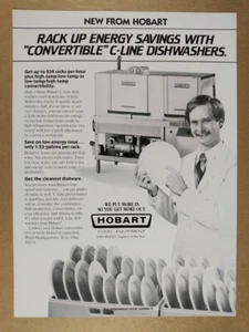 1985 Hobart C-Line Dishwashers vintage print Ad - Picture 1 of 1