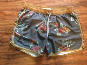 Bañador Maamgic Para Hombre Retro Marrón Floral Malla Elastizado Calce Ajustado Mediano Nuevo sin Etiquetas - Imagen 1 de 6