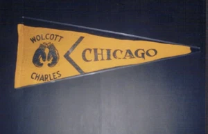 EXTREMADAMENTE RARO 1949 JERSEY JOE WALCOTT vs EZZARD CHARLES TAMAÑO COMPLETO banderín de boxeo - Imagen 1 de 1