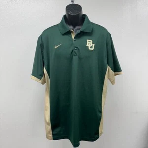 Nike Baylor University Dri Fit Short Sleeve College Polo Green Size XL - Picture 1 of 12