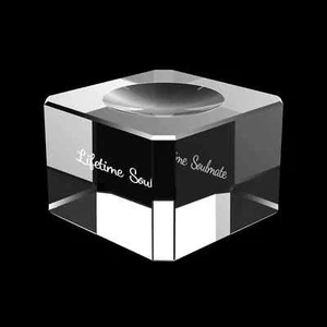 Crystal Base with Laser-Engraved Text – Stand for Crystal Ball Display - Bild 1 von 12
