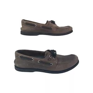 Herren Sperry Top-Sider Braun Leder Slipper Boot 2 Ösen Größe 9M - Bild 1 von 12