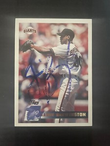 1996 Topps #331 Jamie Brewington San Francisco Giants Signed Card Autographed