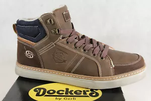 Dockers Men's Boots Lace Up Boots Winter Boots Ankle Boots Brown NEW - Picture 1 of 7