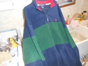Maglione uomo in pile blu e verde Nautica taglia XL - Foto 1 di 3