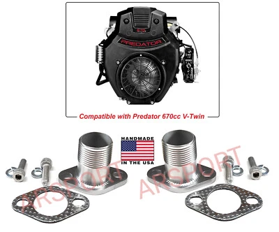 ARSPORT Predator 670cc V-TWIN 1" NPT Thread exhaust adaptor for Generator etc...