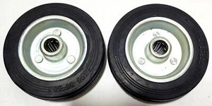 2 Stück Gummirollen Transportrollen mit Rollenlager Ø100 - Bild 1 von 3