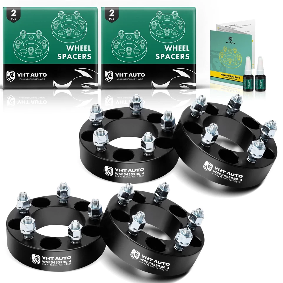 4x 1.5" 5x4.5" a 5x4.5" espaciadores de rueda para Ford Hyundai Kia M12x1.5 tacos 82.5 mm Foto 1 de 4