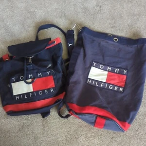 Tommy Hilfiger Bag Backpack Lot Of 2 Vintage Duffel - Picture 1 of 11