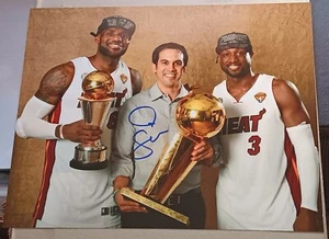 Erik Spoelstra Miami Heat SIGNED AUTOGRAPHED NBA CHAMPIONS 8x10 Photo COA - Picture 1 of 1