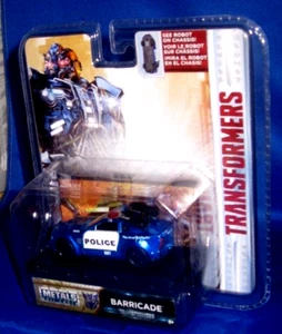 METALS DIE CAST TRANSFORMERS THE LAST KNIGHT BARRICADE HOLLYWOOD RIDES, NEW - Picture 1 of 3