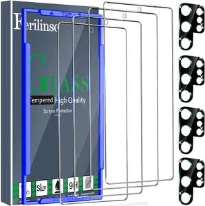 3+3 Samsung Galaxy S24 Ultra Displayschutzfolie Glas Anti Fingerabdruck Klar Saver - Bild 1 von 14