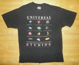 Vintage 1991 Universal Studios Expressions Single Stitch Black Shirt Adult Large - Picture 1 of 6