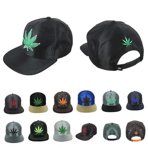 Marijuana Baseball Cap Weed Hat Cannabis Snapback Snake Skin Hats Hip Hop Caps - Picture 1 of 33