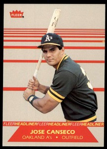 1987 Fleer Headliners #2 Jose Canseco NM-MT Athletics 