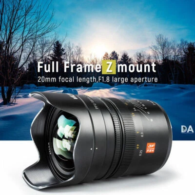VILTROX 20mm F1.8 ASPH Full-Frame Manual Focus Lens For Nikon Z6 Z7 Zfc Z-Mount - Image 1 of 4