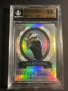 2012 Leaf Metal Auto Champions /50 Morgan Pressel #CH-MP1 Rookie Auto RC BGS 9.5 - Picture 1 of 2