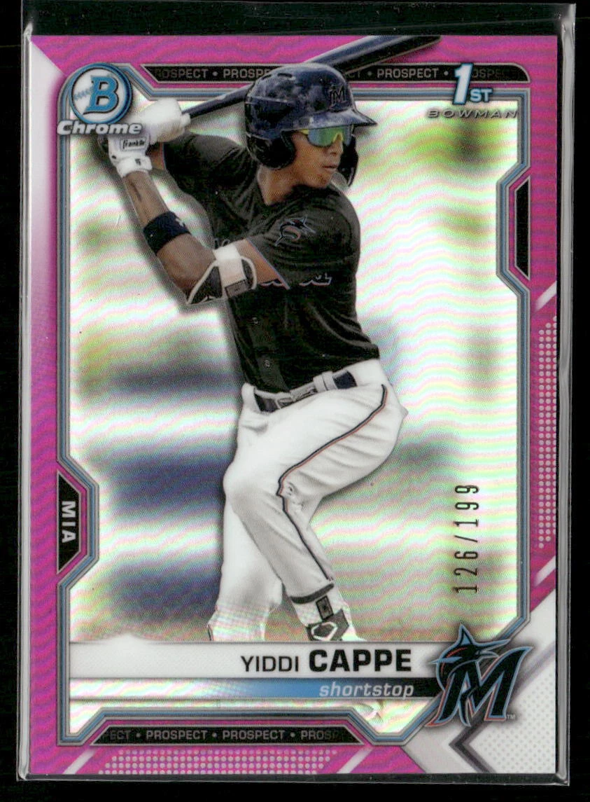 2021 Bowman Chrome #BCP-199 Yiddi Cappe Prospects Fuchsia Refractor #/199
