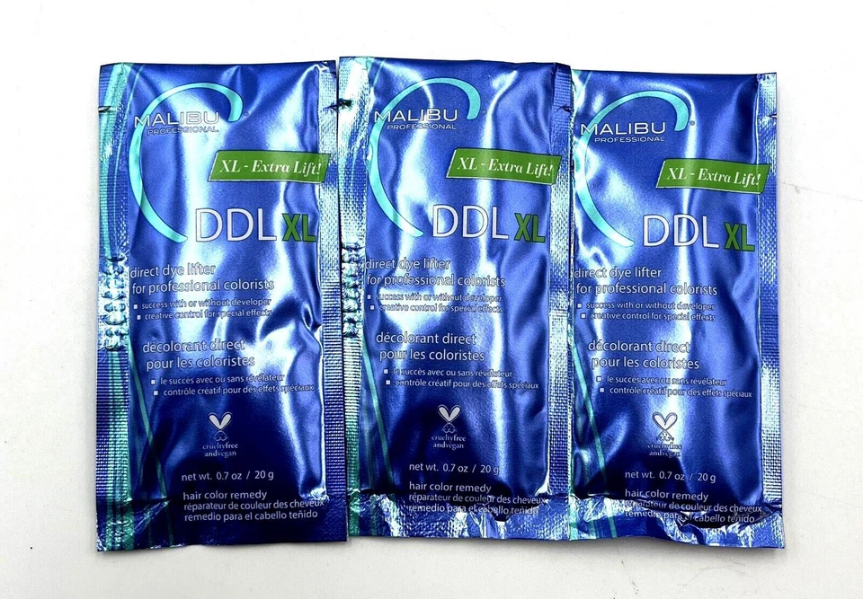 Elevador de tinte directo profesional Malibu - DDL XL - elevación extra paquete de 0,7 oz - 3 Foto 1 de 1